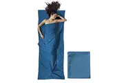 Sleeping Bag Liner Portable Sleeping Sheet Dirt-Proof Camping Sheet for Outdoor Travel Hiking Hotels Picnics-Blue