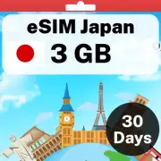 eSIM Japan - 3 GB - 30 Days - Travel eSIM | QR code activation