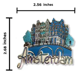 【A-ONE 匯旺】荷蘭阿姆斯特丹冰箱磁鐵+烏特勒支燙貼2件組伴手禮物(C232+115)
