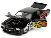 1/24 Jada Bigtime Muscle 1971 Pontiac GTO Judge Black with Flames 35022