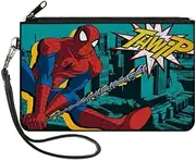 Buckle-Down Zip Wallet Spider-Man Small Accessory, Spider-Man, 6.5" x 3.5", Multicolor, 6.5" x 3.5"