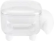 Cute Small Item Storage Box for Cotton Swab Toothpick Paper Clip Stationery Makeup Cotton,Non-Toxic, Durable.(White Lamb)