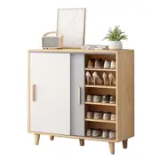 Foret Shoe Cabinet Rack Organiser Shelf Sideboard Hallway Storage Cupboard 90cm