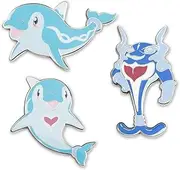 Pokemon Pokémon Center: Three-Pin Set: Finizen, Palafin & Palafin (Hero Form) Pokémon Pins, Zinc alloy / hard enamel, no gemstone