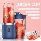 Small Electric Juicer 6 Blades Portable Fruit Juice Cup Automatic Smoothie Blend