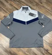 KJUS Rain Jacket Men's 52/L Dexter II 2.5L Half Zip Gray Tour Issued Logos NWT