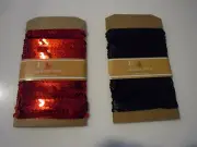 NEW Christmas SEQUIN TRIM - 5 Yards - Color RED or BLACK - 1/4" Wide