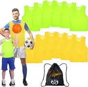 Perzomido Nylon Mesh Scrimmage Team Sports Pinnies Jerseys for Adult Youth Children