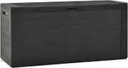 Garden Storage Box Anthracite, 116x44x55 cm, Outdoor Deck Container for Patio Cushions and Pool Accessories