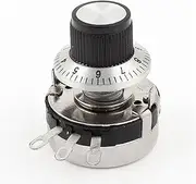 Aexit WTH118-2W (Potentiometer) 10K ohm Round Shaft Carbon Linear Variable Potentiometer w (85ry116qf705) Dial Knob