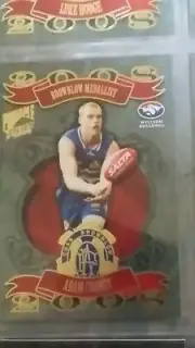 2009 AFL SELECT PINNACLE ADAM COONEY WESTERN BULLDOGS BROWNLOW MEDAL CARD