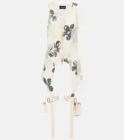 [Simone Rocha] Simone Rocha Sequined zip-up tulle top AU 14 pink