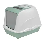 Moderna Flip Cat Enclosed Cat Litter Box, Soft Green