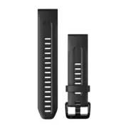 QuickFit 20mm Black Silicone - Garmin (010-13102-00-AU)