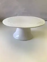 White ceramic Cake stand in Pedestal with classic design
