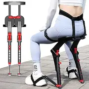 Adjustable Chairless Wearable Invisible Chair,Invisible Chair Wearable Exoskeleton Human Wearable Seat,Anywhere Camping Folding Stool Withstands 150kg,Red