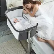 SYCYH Baby Music Bassinet Bedside Sleeper with Music Box Easy to Assemble