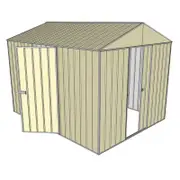 Build-a-Shed 2.3 x 3.0 x 2.3m Front Gable Dual Door Shed - Cream