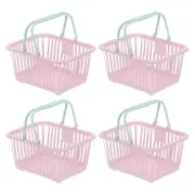 4PCS Mini Shopping Baskets with Handles Small Tiny Baskets, Purple