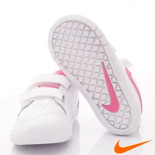 Nike頂級童鞋><兒童雙絆帶運動版鞋款-女生(13/14cm)白粉-AR4162-102原廠正品櫻桃家嚴選(零碼)