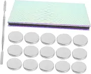WRITWAA Cream Eyeshadow Palette Organiser Empty Makeup Tray Mirror Travel-size Eye Shadow Case for Women