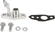 CDQL 4AN Oil Feed Fitting 10AN Return Drain Flange Kit Turbo Oil Return Feed Drain Fitting Gasket Set for CT9 CT12 CT20 CT26