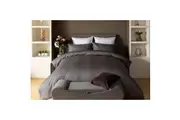 Belledorm Hotel Suite Stripe Duvet Cover Set (Charcoal) - UTBM453