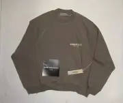 BRAND NEW FEAR OF GOD ESSENTIALS CREWNECK DESERT TAUPE BROWN XS -FAST SHIPPING