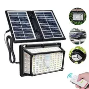 190LED Solar Lights Outdoor Portable Motion Sensor Solar Lights 3 modes Clip On Floodlights Double Solar Panel Security Lights Garden 1PC