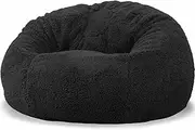 LoKori Bean Bag Chair Cover(Cover Only,No Filler),Soft Fluffy Washable Bean Bag Lazy Sofa Bed Cover for Plush Toys or Textile,Living Room Bean Bag Cover for Adults,D