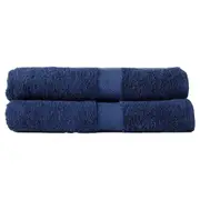 2pc Canningvale Royal Splendour Bath Sheet Set Mezzanotte Blue Home/Bathroom