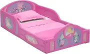 Delta Children Peppa Pig Plastic Sleep and Play Toddler Bed Attached Guardrails