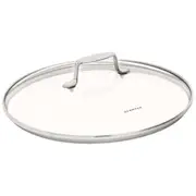 Scanpan Impact 18cm Tempered Glass Lid Cover w/ Stainless Steel Rim/Handle Round