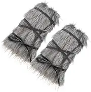 [WEKAMOS] 2pcs Fluffy Strap Leg Cover Leg Warmers Furry Faux Fur Fluffy Leg Warmers Leopard Print Leg Warmers Viking Costume Leg Warmers Men Leg Warmers for Women Viking Cosplay Fabric