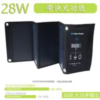 在飛比找樂天市場購物網優惠-太陽能板 28W SUNPOWER太陽能折疊包 充電包 太陽