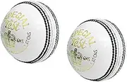 CW Special Test White Cricket Ball Top Grade Leather Ball College Match Quality Pack of 2