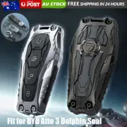 Zinc Alloy Silicone Car Key Fob Case Cover For BYD Atto 3 Dolphin Seal Key Fob