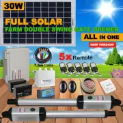 Farm Full Solar Powerful Double Swing Gate Opener 5x Remote wireless Keypad