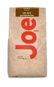 Joe Knows Coffee Dark Roast, Ground Coffee, Tall Dark and Handsome, 2 Pounds