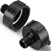 2 Pieces 275 330 Gallon IBC Tote Adapter 2" Coarse Thread X 3/4" Garden Hose Mal