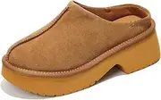 [Project Cloud] Clogs for Women - Memory Foam Genuine Suede Slip on Clogs, Non-Slip Sole Women's Mules & Clogs - Slip-on Womens Shoes & Womens Clogs - Comfy Mules for Women 2024 (Johnna)