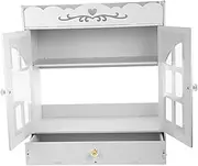 FELTECHELECTR Bathroom Wall Cabinet Sturdy Wall-Mounted Organizer Double Door Storage Toiletries Shelf Elegant Hanging Cabinet Decor