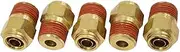Mytee Products DOT Brass Push to Connect Air Hose Fittings, Air Brake Connector - Male Straight 1/2'' Tube OD x 1/2'' NPT (5 Pack)