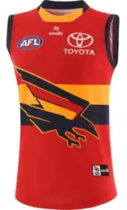 Adelaide Crows 2025 AFL Mens Clash Guernsey Sizes S-7XL BNWT