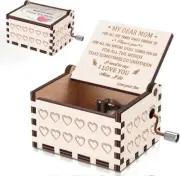 Woode Music Box for Mom from Son Kids U R My Sunshine Remember i Love You mom