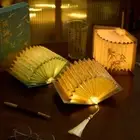 3D Stereoscopic Night Light Calligraphy Folding Book Lamp DIY Book Lamp Home