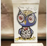 在飛比找Yahoo!奇摩拍賣優惠-【萌古屋】MC系列彩繪貓頭鷹大圖 - 男女防水紋身貼紙刺青貼