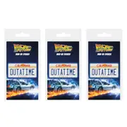 3x Back To The Future License Plate Fabric Iron-On Decorative Transfer Patch