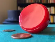 Round Penny to Dime Magic Trick, New, Watch Video Demo, w/Tutorial, Magic Block
