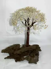 Crystal Gemstone Citrine Tree of Life with Banksia seed 1000 Citrine chips
